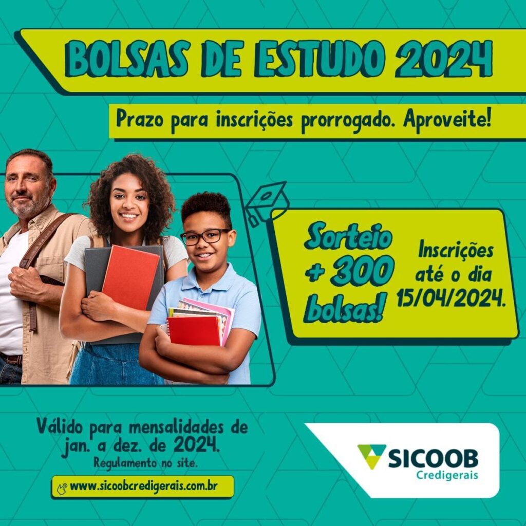 Sicoob Credigerais abre inscrições para o sorteio de 307 bolsas de estudo