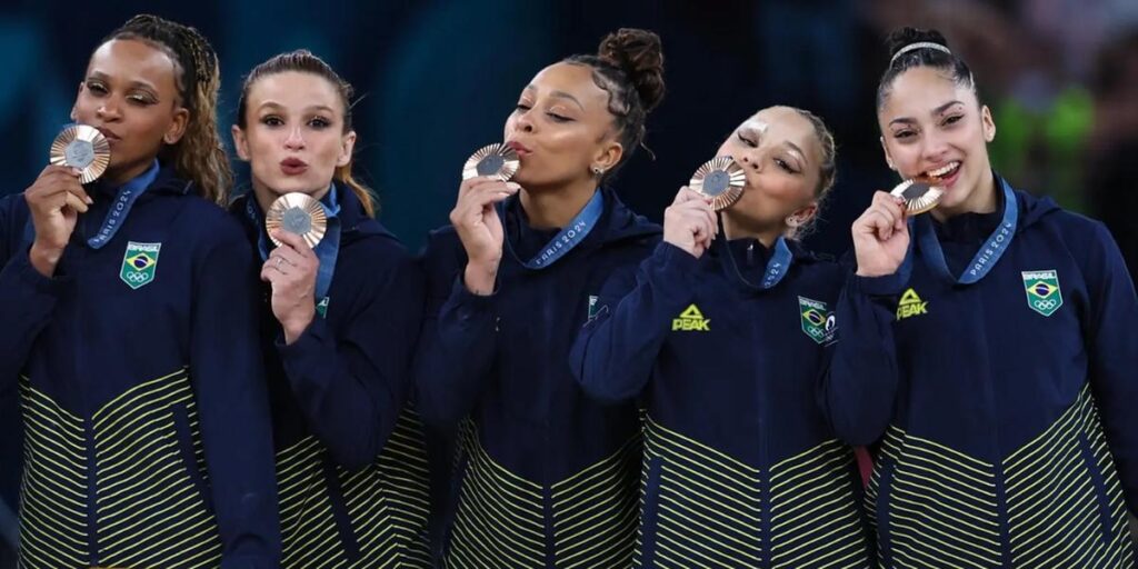 Meninas do Brasil conquistam medalha inédita na ginástica artística em Paris